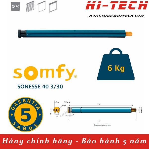 Động cơ rèm cầu vồng Somfy Sonesse