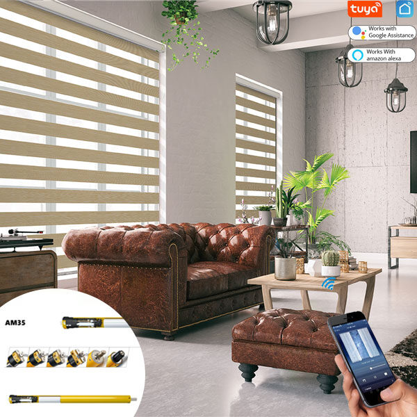 Rèm cầu vồng tự động mã Woodlook I | Động cơ rèm AOK AM35
