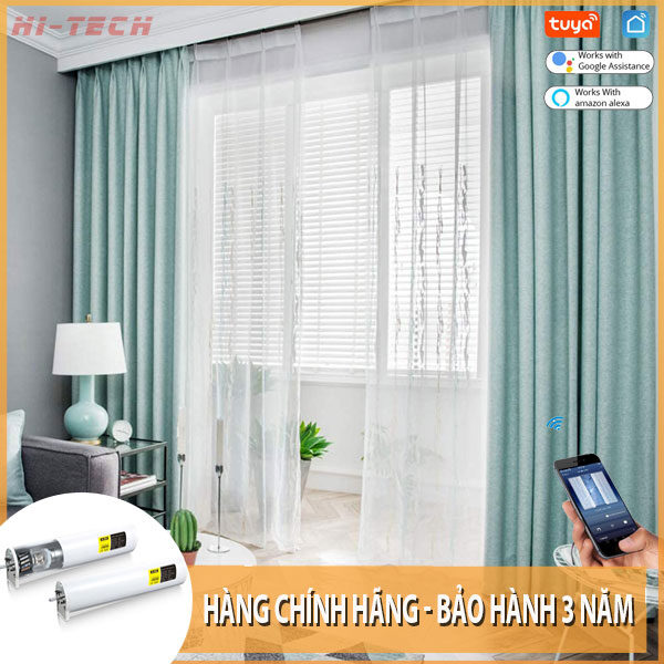 Rèm vải tự động đẹp 15 | Vải Hàn Quốc | Động cơ rèm AM50