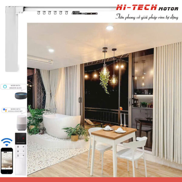 Rèm vải tự động đẹp RV27 | Động cơ rèm Ecotrack Basic