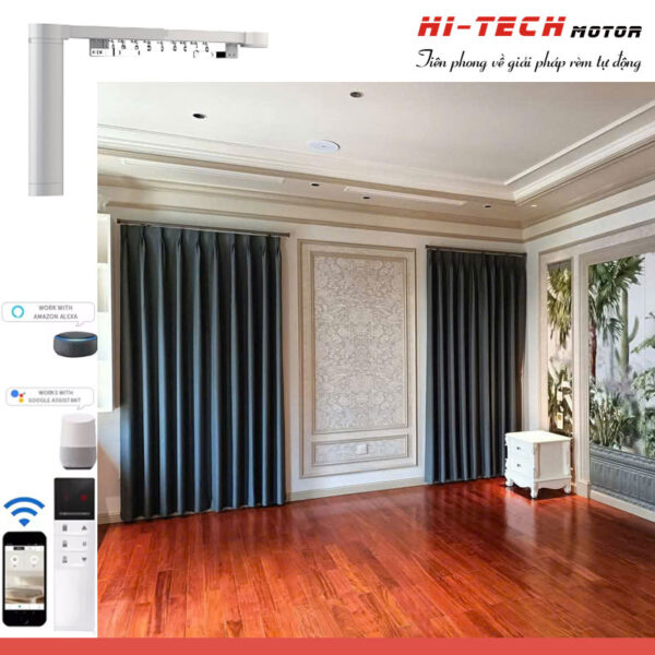 Rèm vải tự động đẹp RV41 | Động cơ rèm Ecotrack Basic
