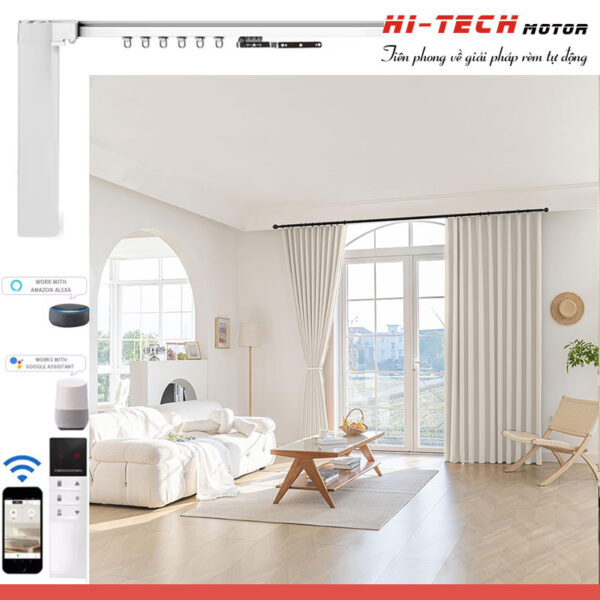 Rèm vải tự động đẹp RV06 | Động cơ rèm Ecotrack Basic