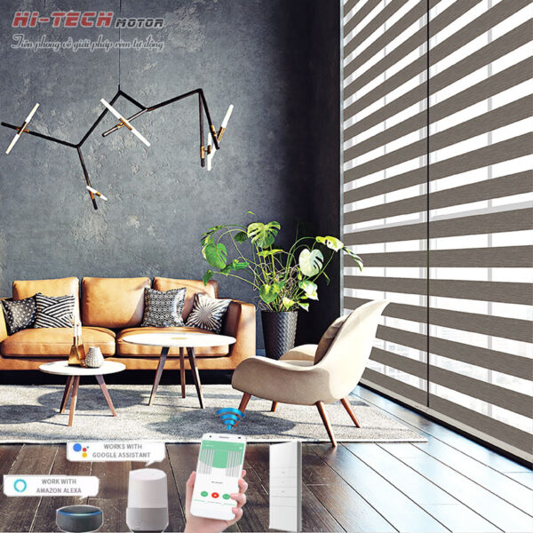 Rèm cầu vồng tự động hãng Modero mã Olivia | Động Cơ Rèm Cuốn MA35 Q6028-R