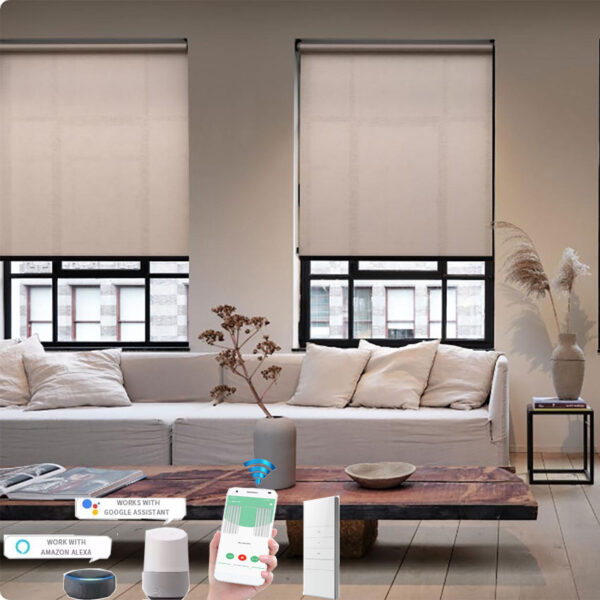 Rèm cuốn tự động mã Silk Look | Động Cơ Rèm Cuốn MA35 Q6028-R