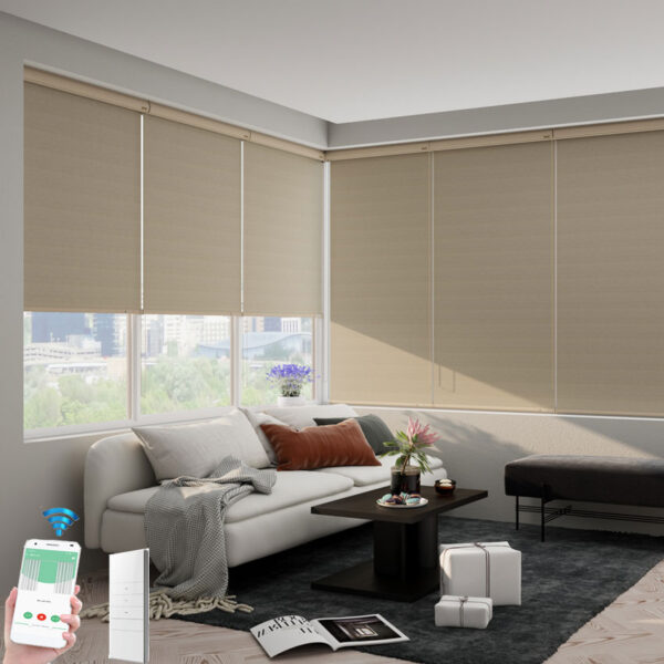 Rèm cuốn tự động mã Shantung | Động Cơ Rèm Cuốn MA35 Q6028-R