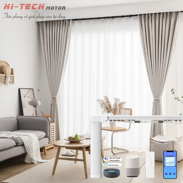 Rèm vải Nhật Bản tự động mã Harmony | Động cơ rèm MD50UQ1214-R