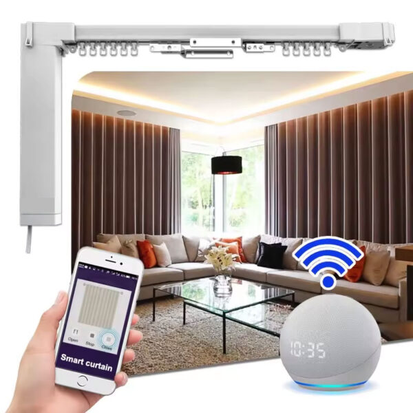 Rèm vải Nhật Bản tự động mã Floral | Động cơ rèm MD50UQ1214-R