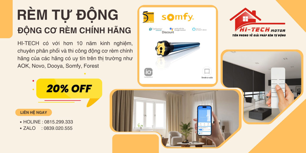 Động cơ rèm cầu vồng cao cấp Forest | Rèm Tự Động S.HOME Việt Nam